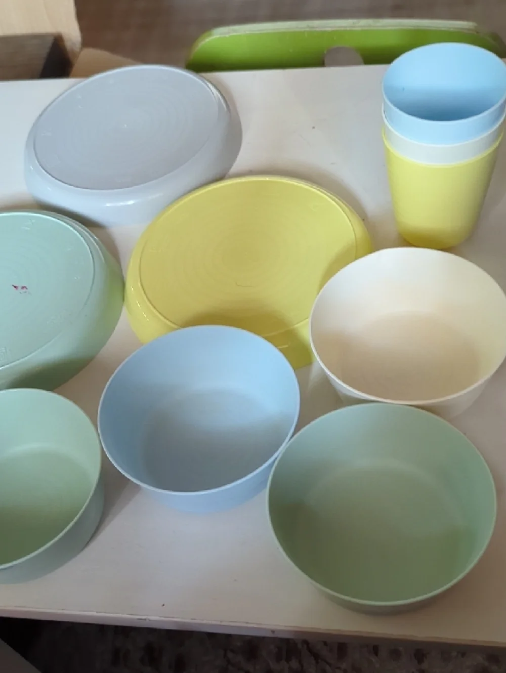 IKEA Pastel Dinnerware Set in Yellow, Mint, Blue & Cream